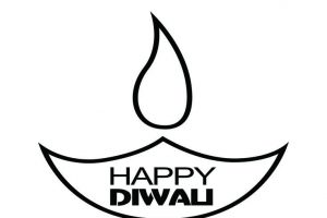 300x200 Happy Diwali Clipart Black And White Clipart Station