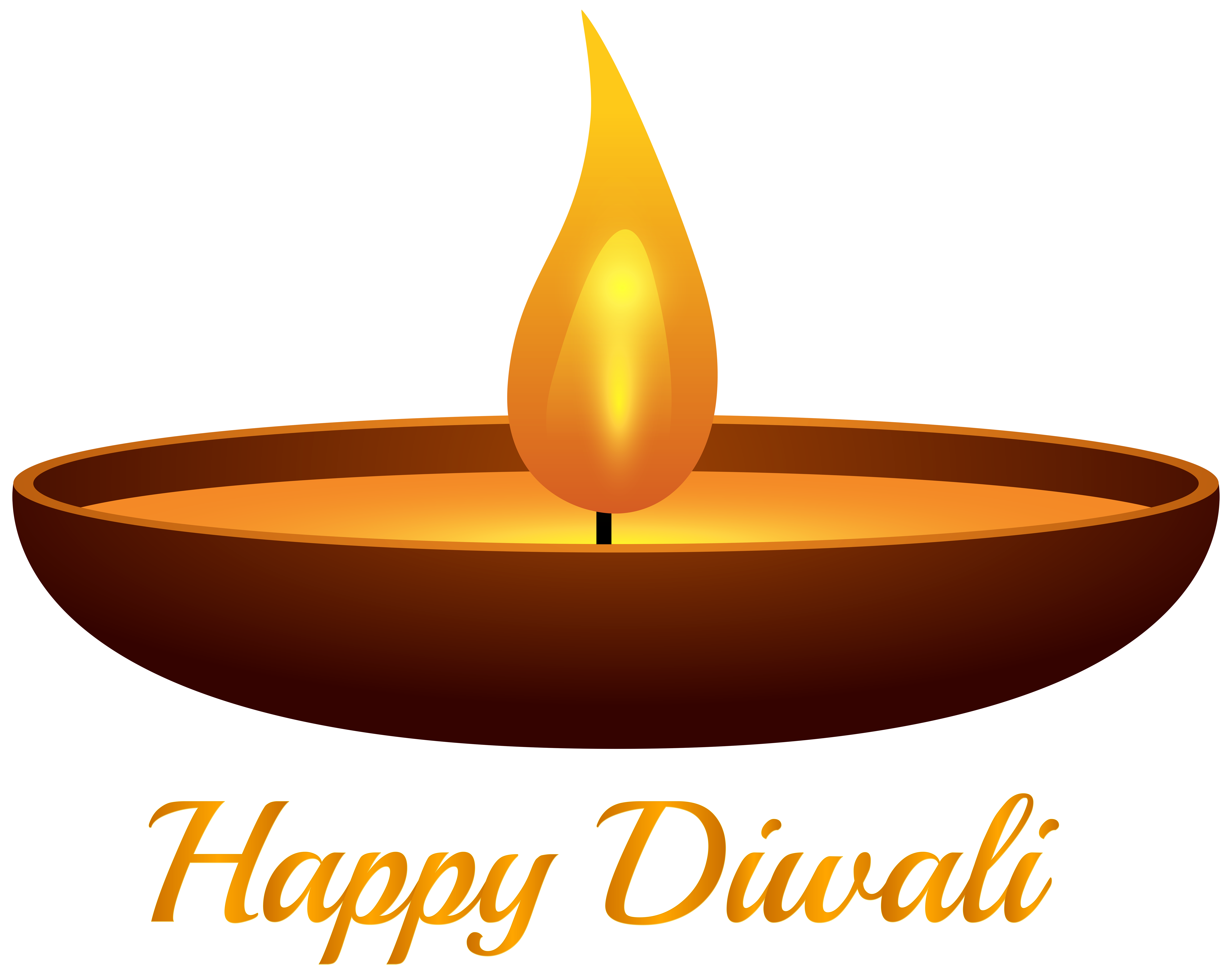 8000x6327 Diwali Candle Clipart
