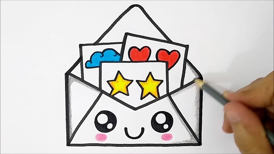 900x506 How To Draw A Cute Envelope With Love Hearts Easy
