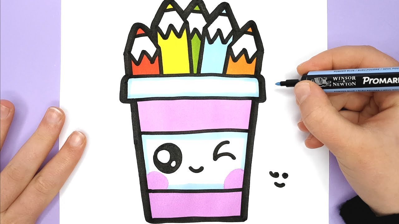 1280x720 How To Draw A Cute Pencil Pot