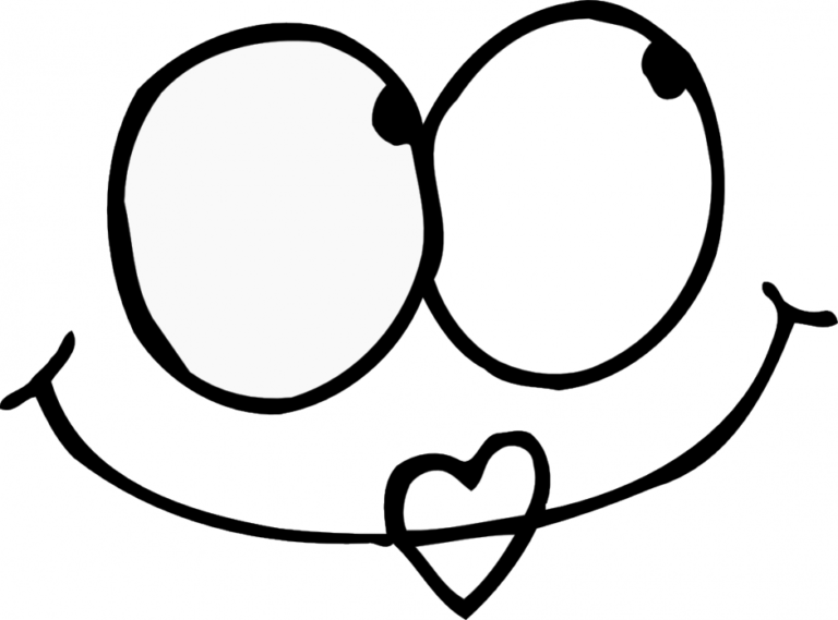 768x569 Happy Eyes Clipart Black And White