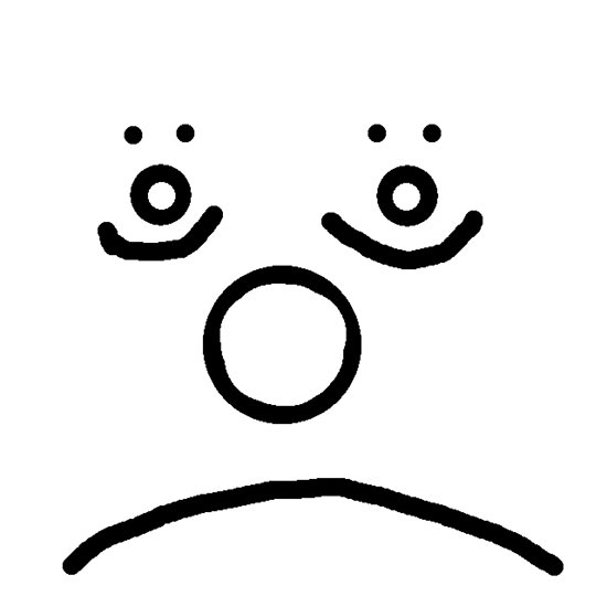 550x550 Sad Face With Happy Eyes Posters