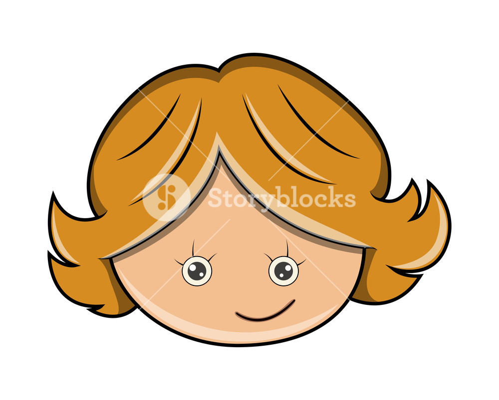 1000x803 Happy Funny Cartoon Girl Face Royalty Free Stock Image