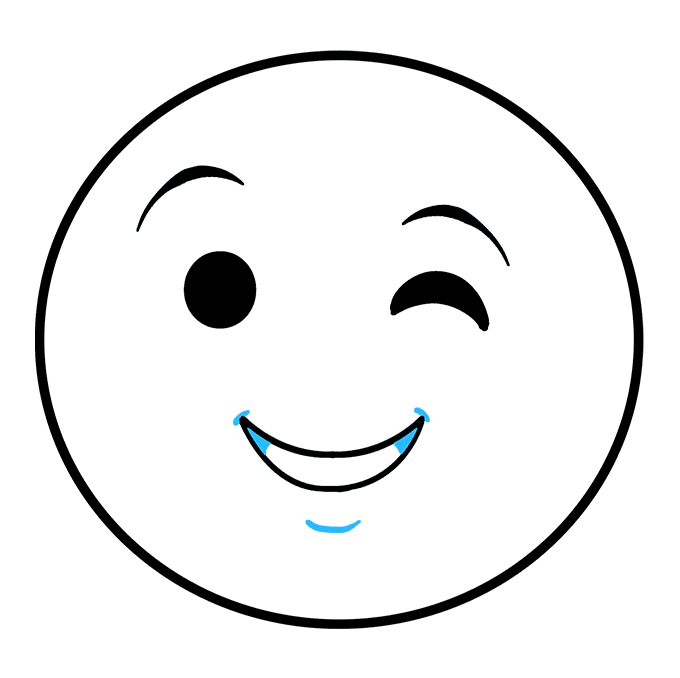680x678 How To Draw A Wink Emoji