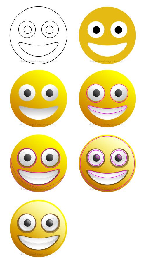 500x908 How To Draw A Smiley Face Clip Art Misc