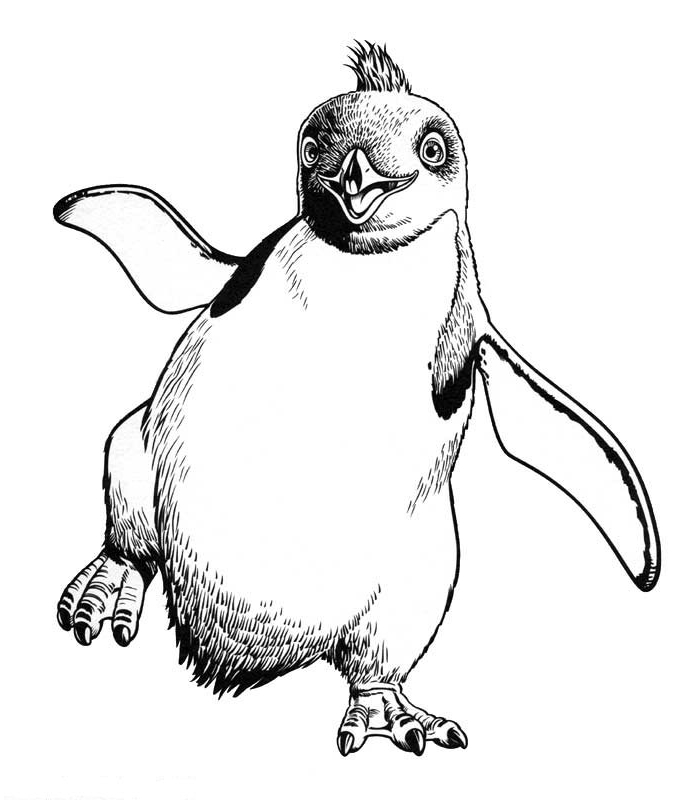 700x800 Happy Feet Coloring Page
