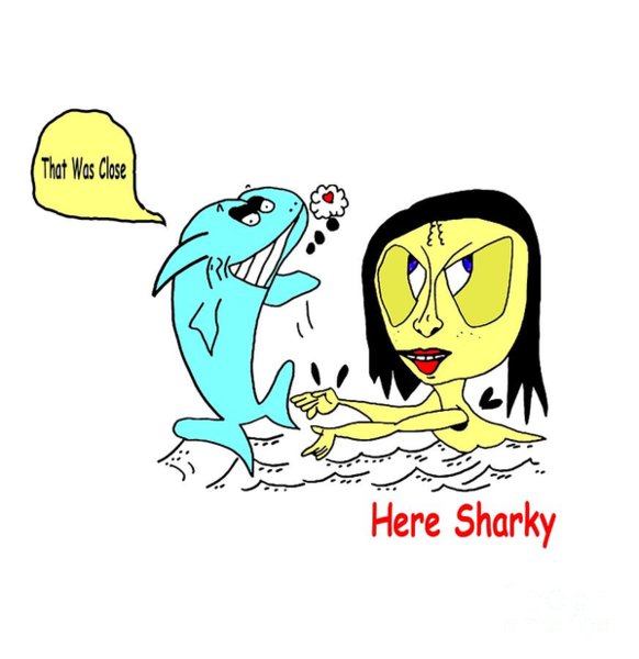 582x600 Happy Fish Drawings Fine Art America