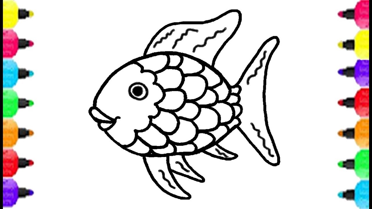 1280x720 modest coloring picture of fish pages how to draw and rainbow