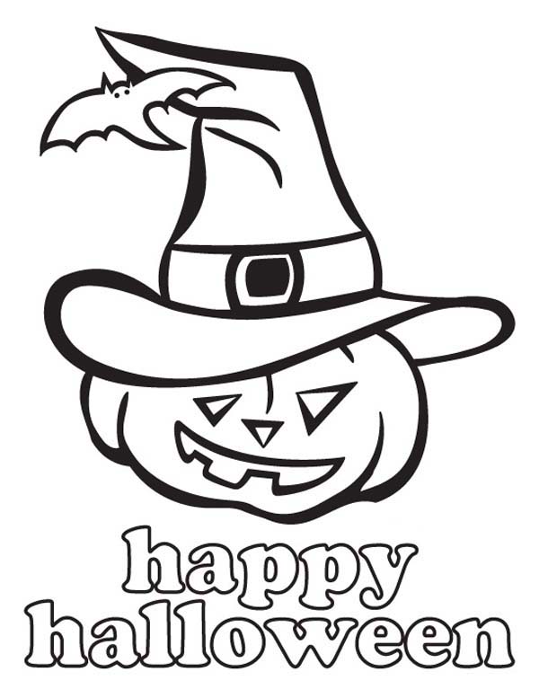 600x777 Happy Halloween Coloring Pages