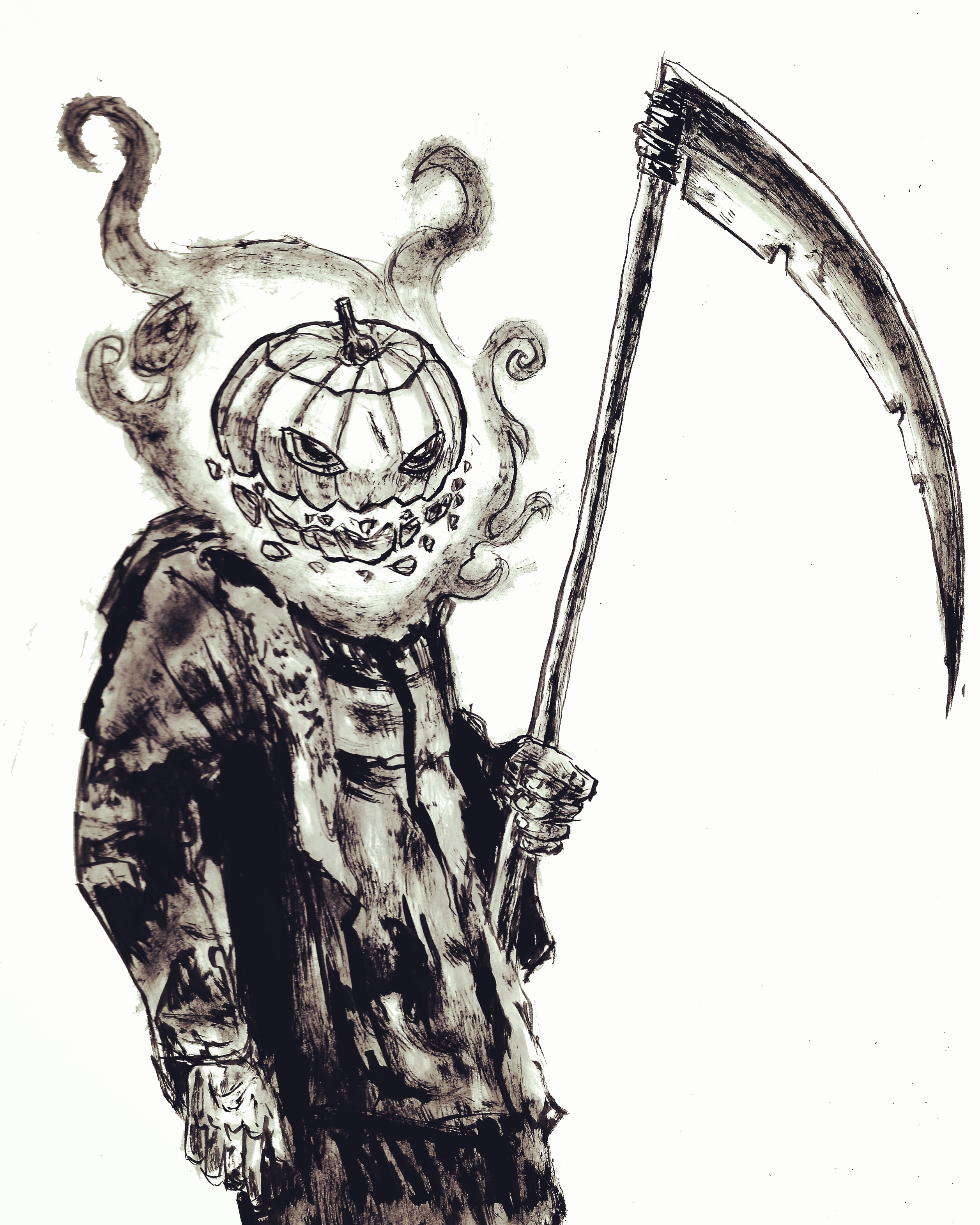 2514x3141 Pumpkin Reaper Happy Halloween! Drawing