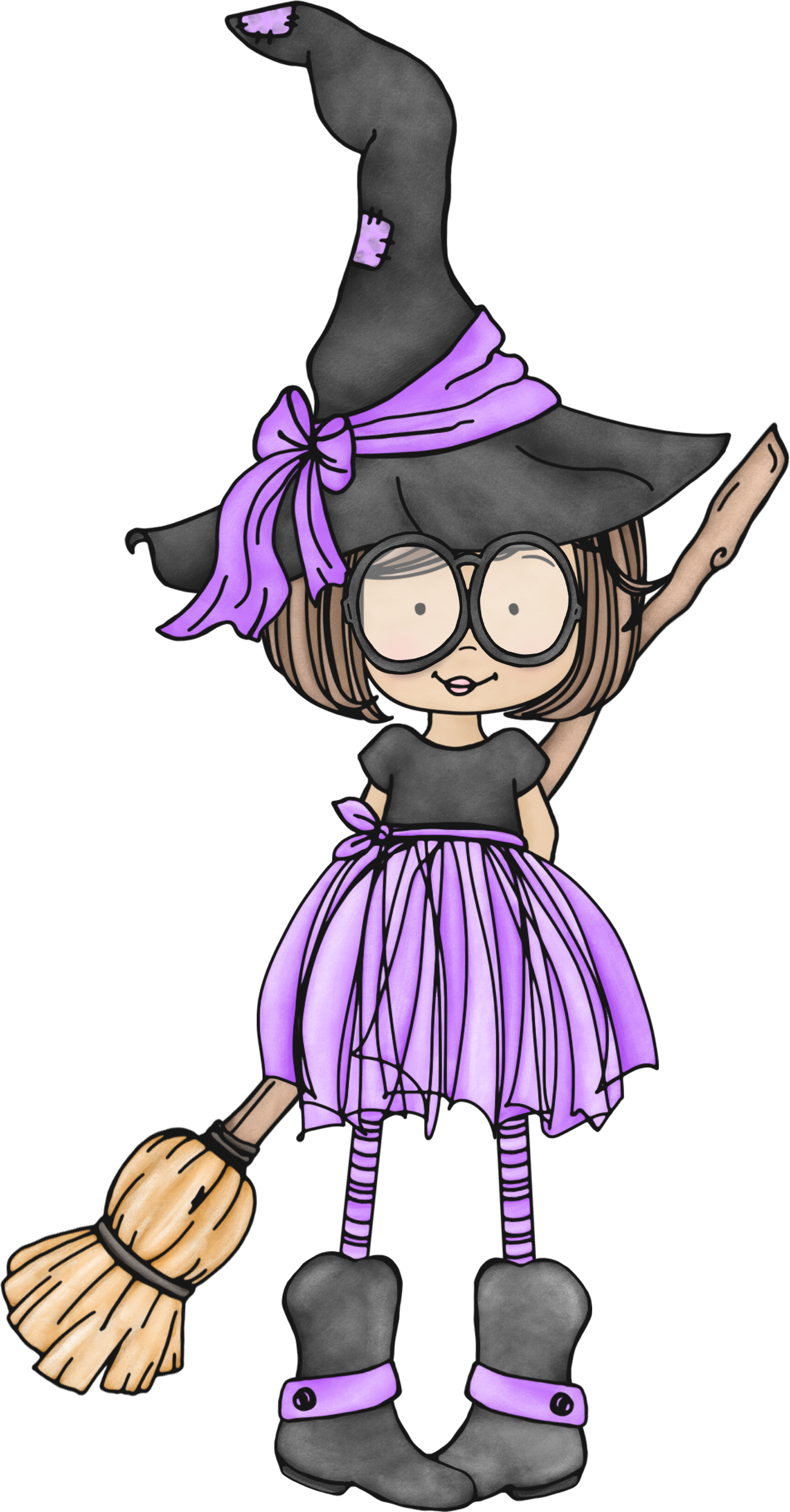 1302x2492 Witch Quenalbertini Cute Little Witch With Glasses Halloween
