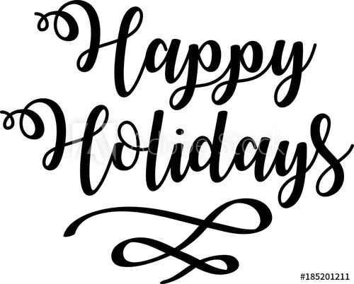 500x402 Happy Holidays Christmas Vector Illustration Card Merry Christmas