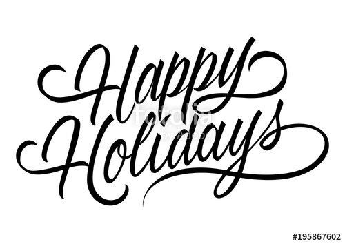 500x354 Happy Holidays Lettering Stock Image And Royalty Free Vector