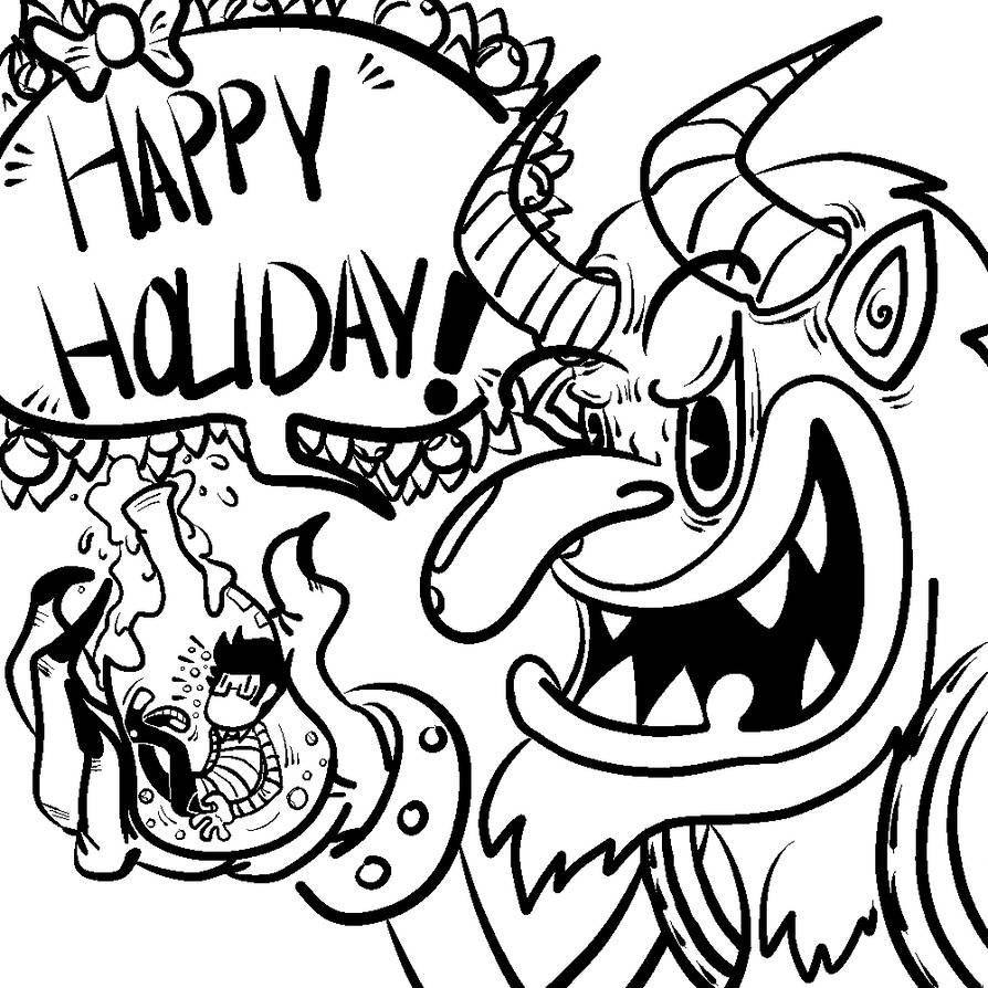 894x894 Happy Holiday With Krampus