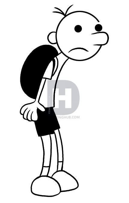 430x675 how to draw wimpy kid, step