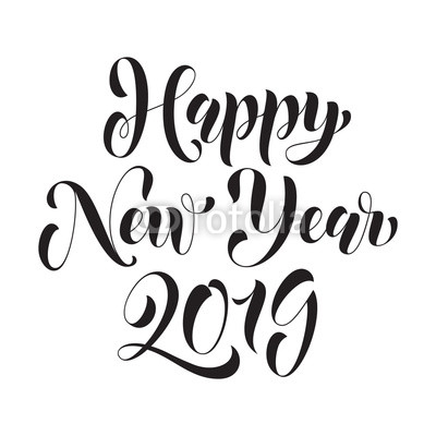 400x400 Happy New Year Vector Calligraphy Lettering For Christmas