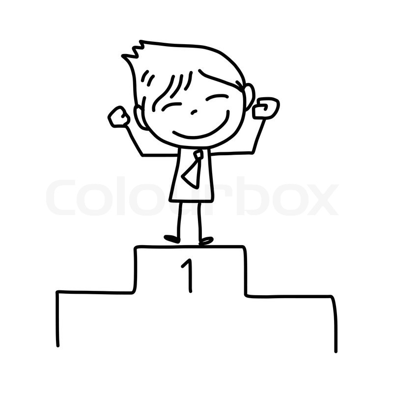 800x800 Hand Drawing Cartoon Character Happy Stock Vector Colourbox