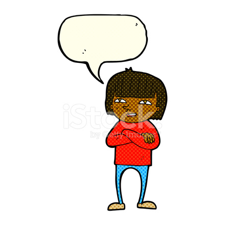 440x440 Cartoon Happy Person With Speech Bubble Stock Vector