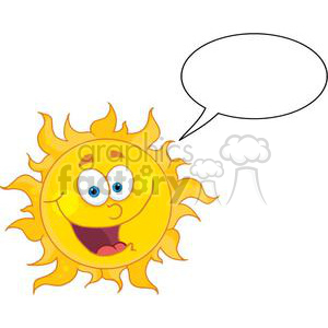 300x300 Sun With Speech Bubble Clipart Royalty Free Clipart