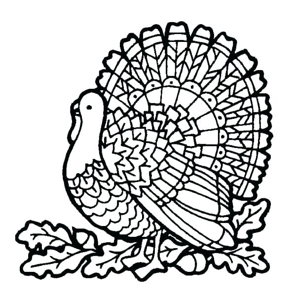 600x600 Coloring Pages Turkeys Happy Thanksgiving Turkey