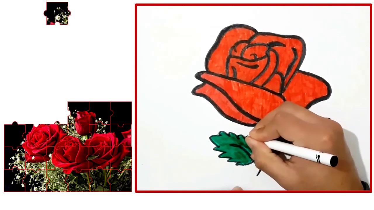 1280x720 How To Draw A Rose Happy Valentines Day