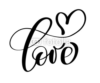 400x333 Handwritten Inscription Love And Heart Happy Valentines Day Card
