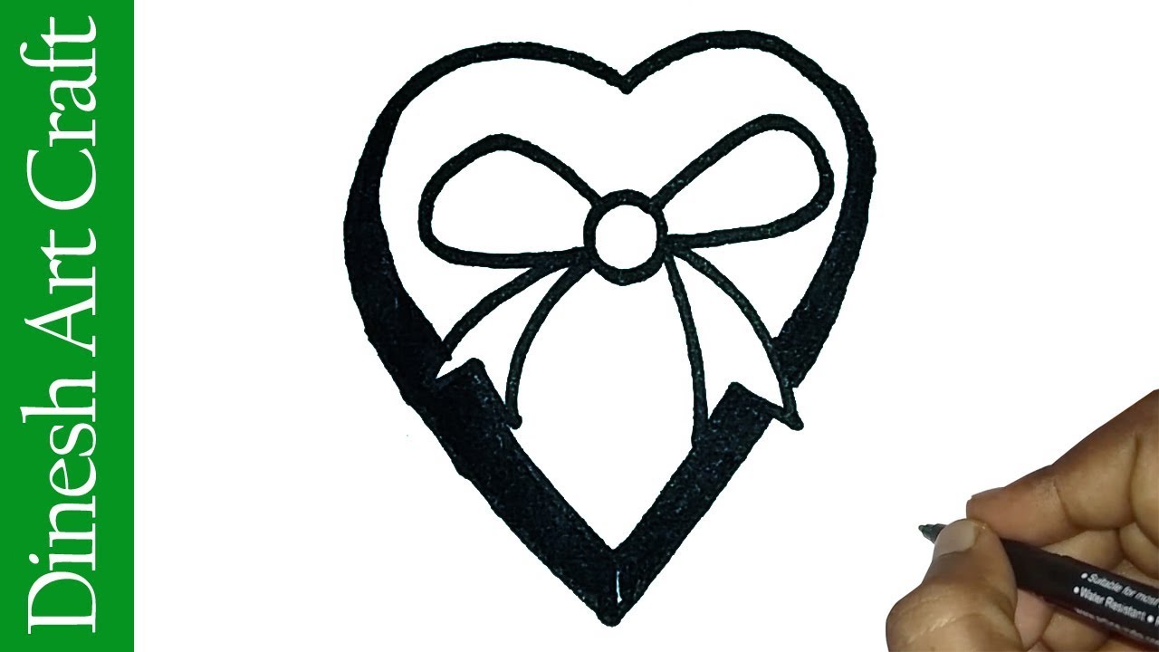 1280x720 Happy Valentine's Day Gift Box Drawing Easy Valentine's Day