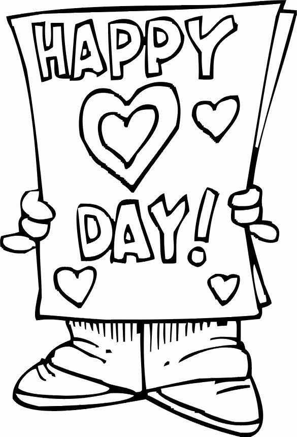585x860 Happy Valentines Day Coloring Pages Inspirational Day Color