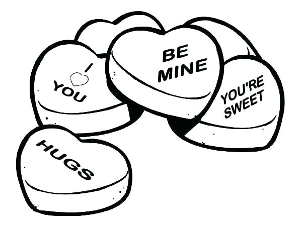 600x450 Happy Valentines Day Hearts Coloring Pages