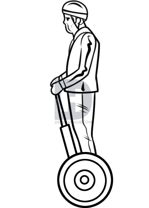 517x720 How To Draw Segway Guy From Happy Wheels, Step