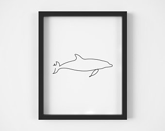 340x270 Elephant Line Drawing Continuous Line Art Black And White Etsy