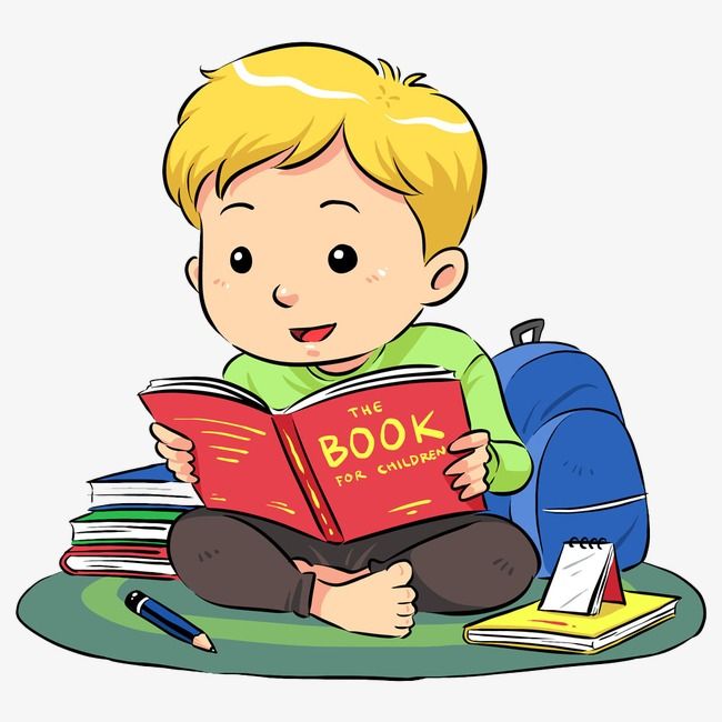 650x650 Hand Painted,cartoon,lovely,boy,learn,reading,book,school Supplies