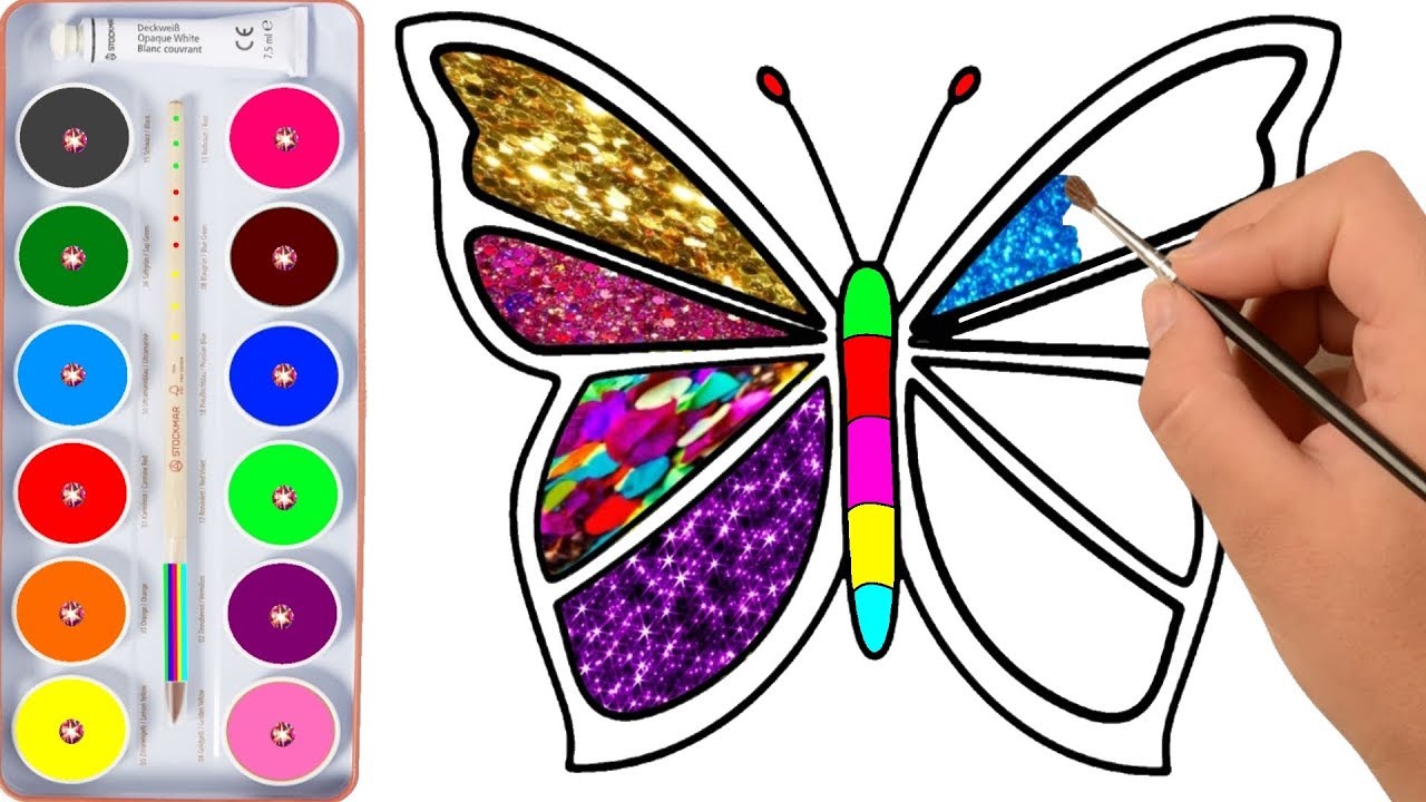 1280x720 Drawing For Kids Butterfly, And Many Picture Coloring Pages