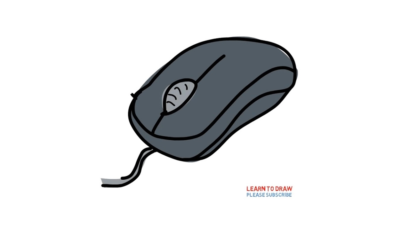 1280x720 How To Draw A Computer Mouse Step