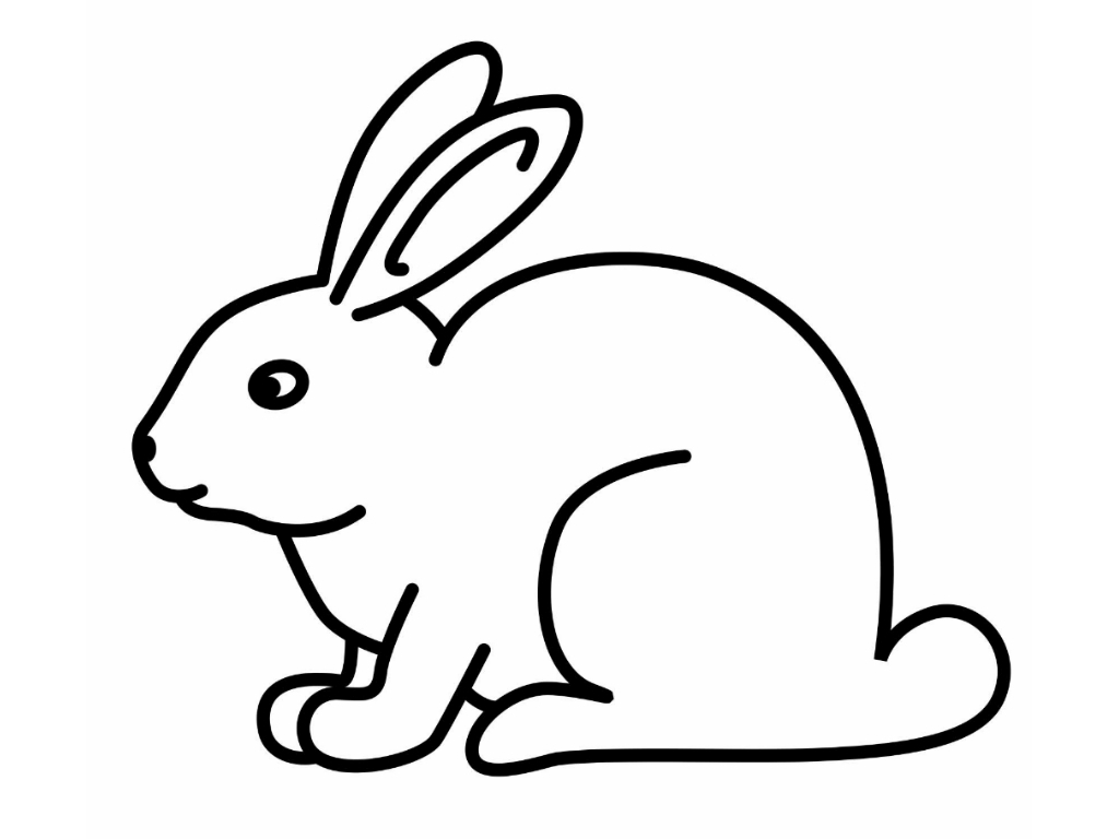 1024x768 Bunny Rabbit Drawing Drawings How To Draw A Cute