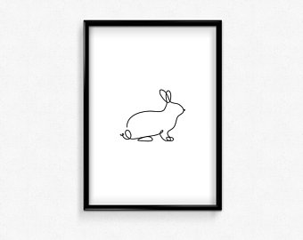 340x270 Elephant Line Drawing Continuous Line Art Black And White Etsy