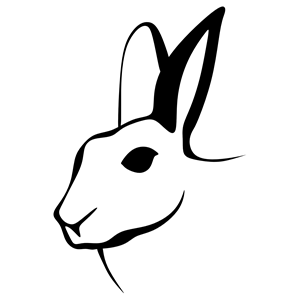 300x300 Stylized Rabbit Line Art Clipart, Cliparts Of Stylized Rabbit Line