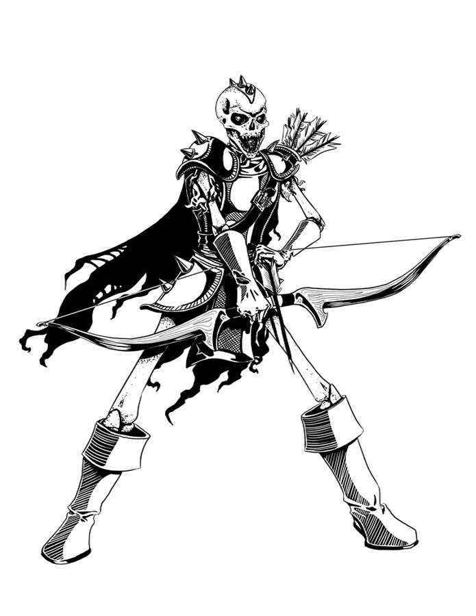 695x900 thc stock art skeletal archer