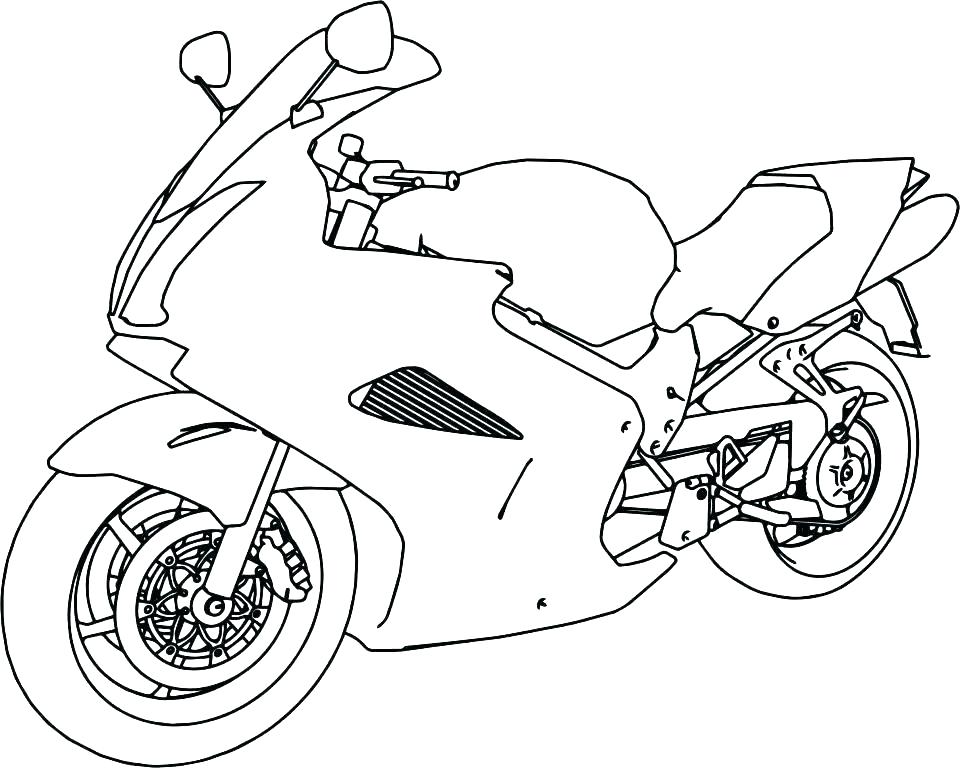 960x768 Coloring Pages Of Motorcycle Harley Davidson