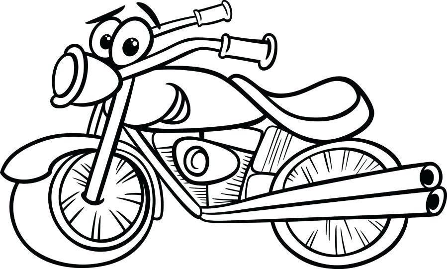 899x541 Motorcycle Coloring Pictures