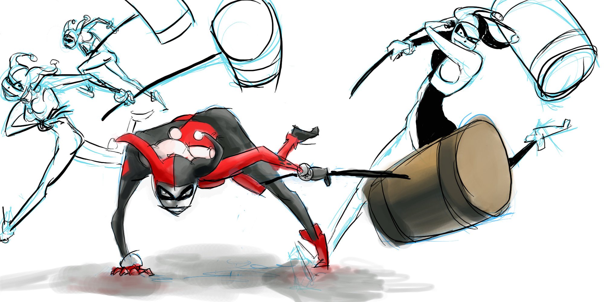 2000x1000 Drawing Hammer Quinn Harley