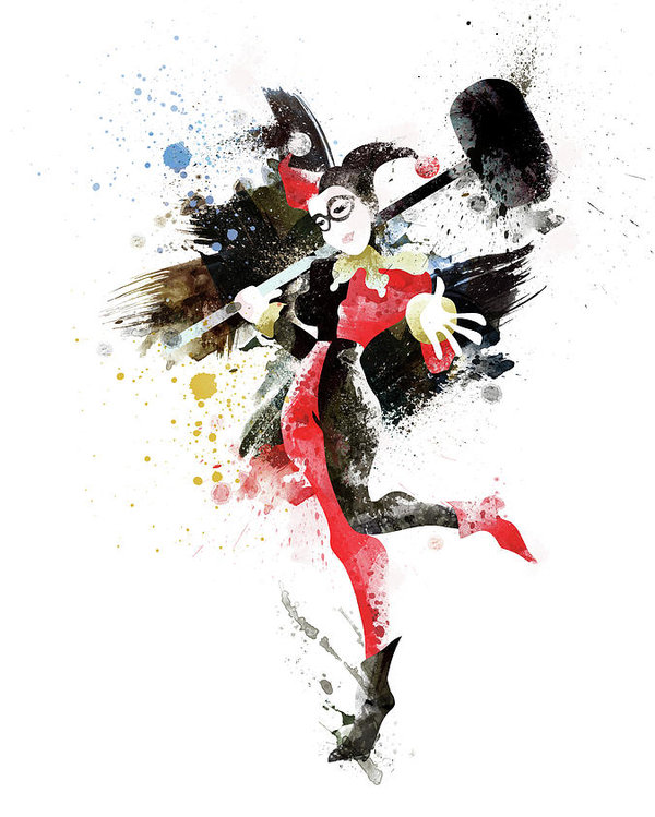 600x749 Harley Quinn Abstract Poster
