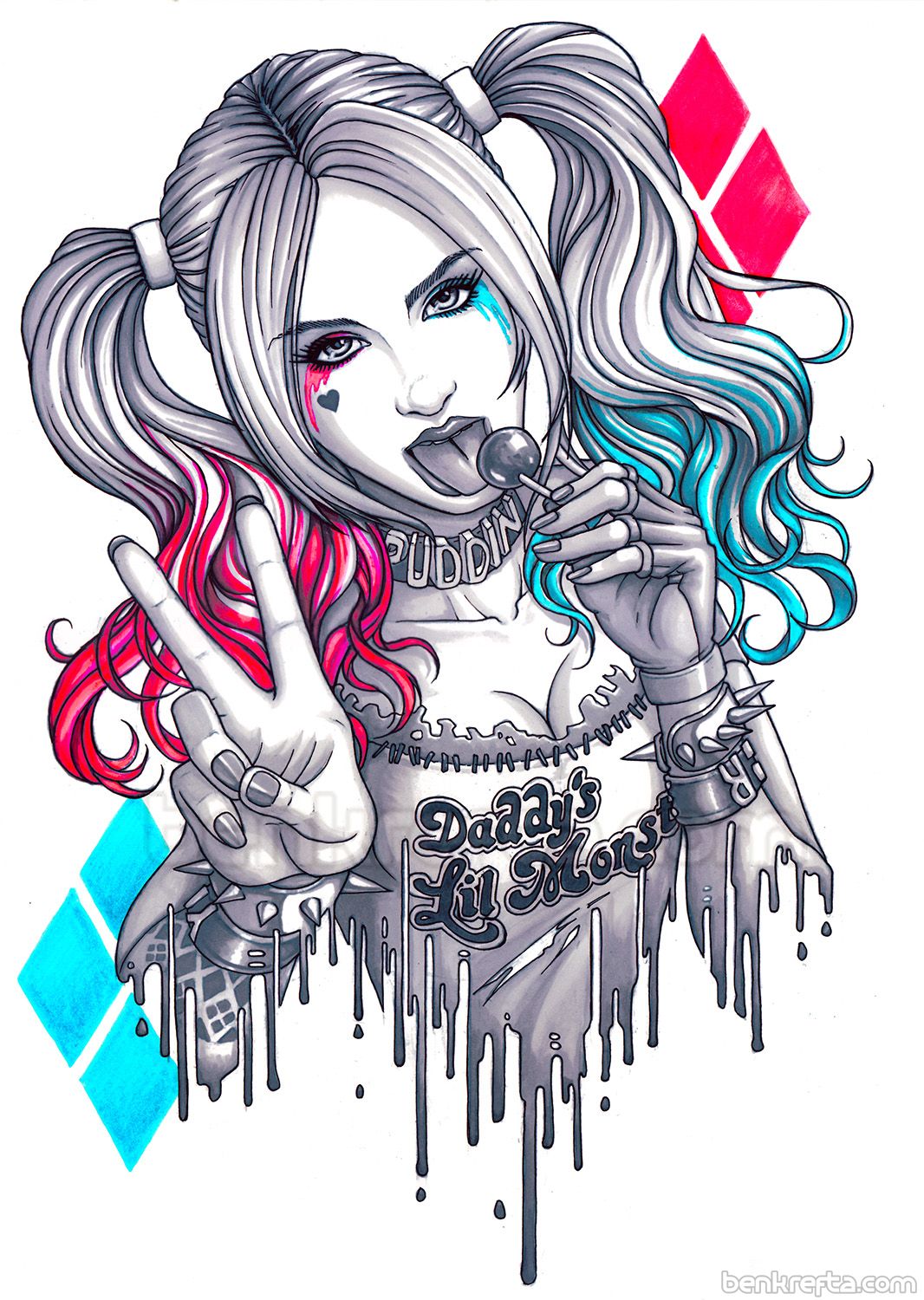 1066x1500 Huge Collection Of 'harley Quinn And Joker Drawing' Download More