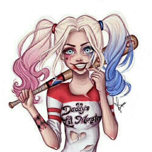 500x500 Image About Harley Quinn In Drawing
