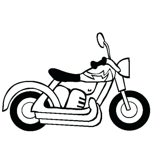 600x612 Motorcycle Coloring Pages Printable Harley Davidson Racer