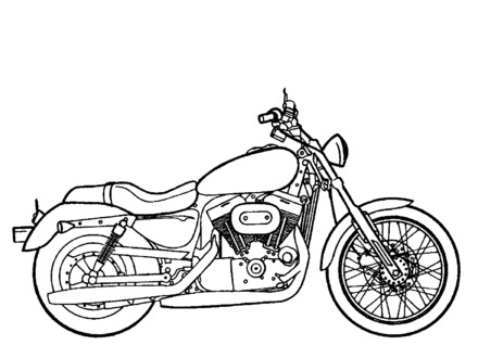440x330 Harley Davidson Coloring Pages, Colours Drawing Wallpaper
