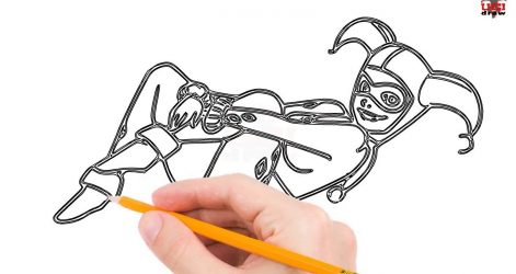 471x250 Harley Quinn Drawing Tutorial Step