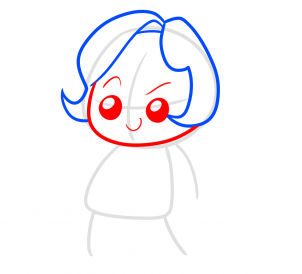 302x274 Draw Kawaii Harley Quinn, Step