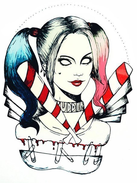 453x604 Harley Quinn Drawing Art And Tattoos Ideas And Designs