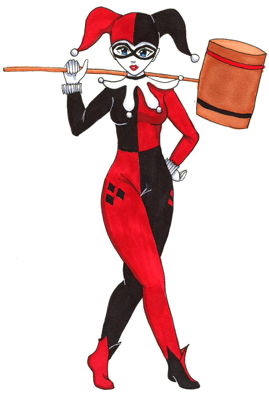 928x1392 How To Draw Harley Quinn